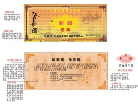 防伪酒券描述 防伪酒券描述